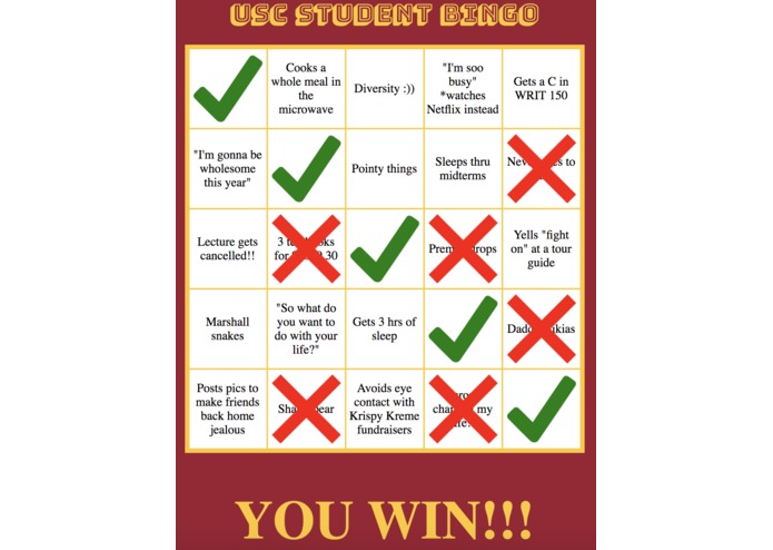 USC Bingo – screenshot 2