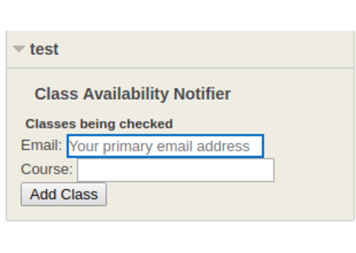 Course Availability Notifier – screenshot 3