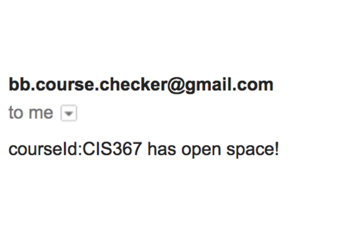 Course Availability Notifier – screenshot 5
