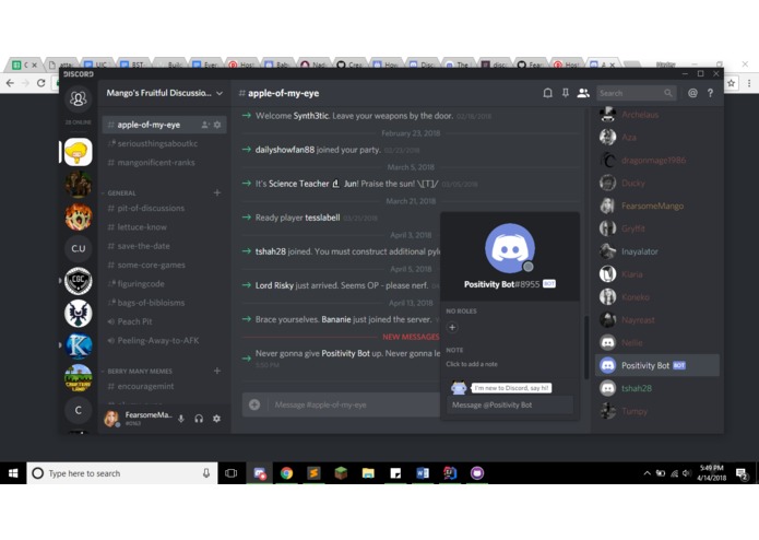 positivity-bot – screenshot 1