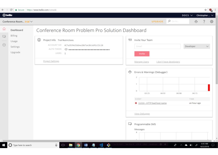 Google Calendar and SMS Integration  – screenshot 1