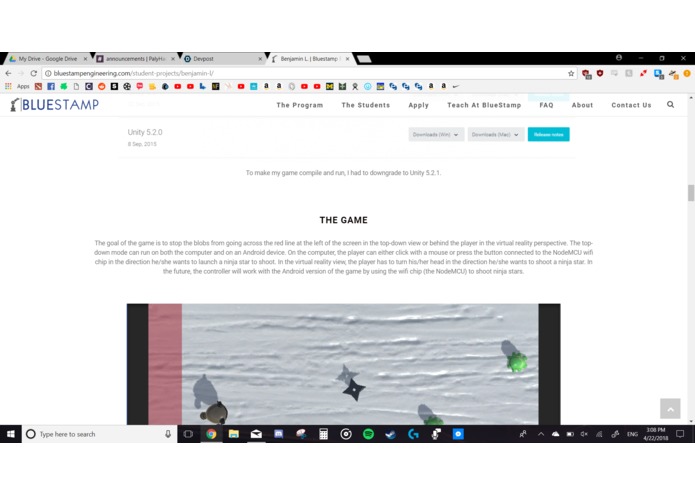 Page for my summer VR game project – screenshot 4