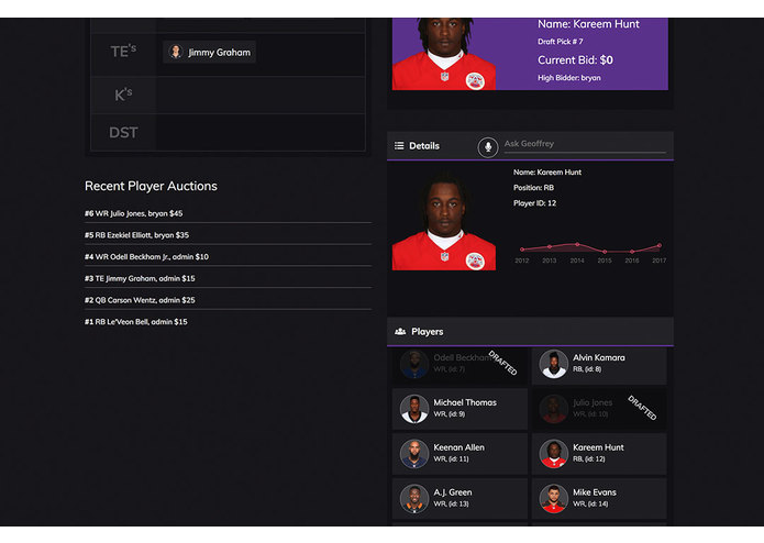 Geoffrey: Fantasy Football Draft Experience – screenshot 4