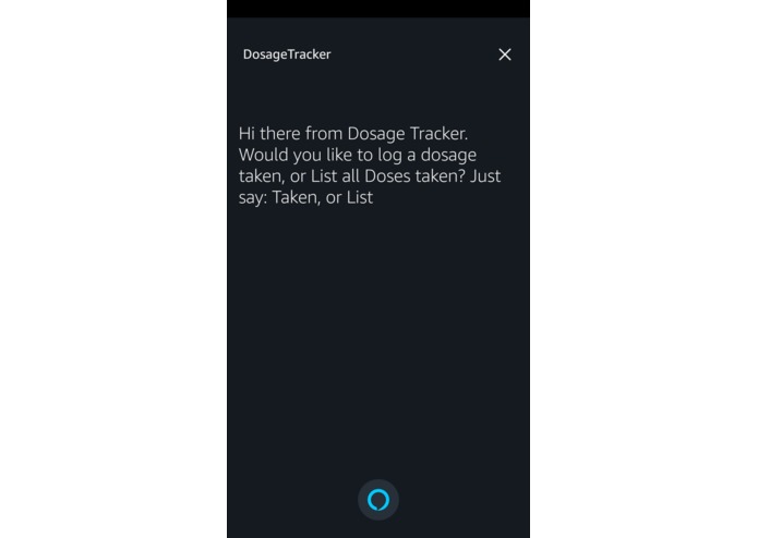Dosage Tracker Alexa Skill – screenshot 3