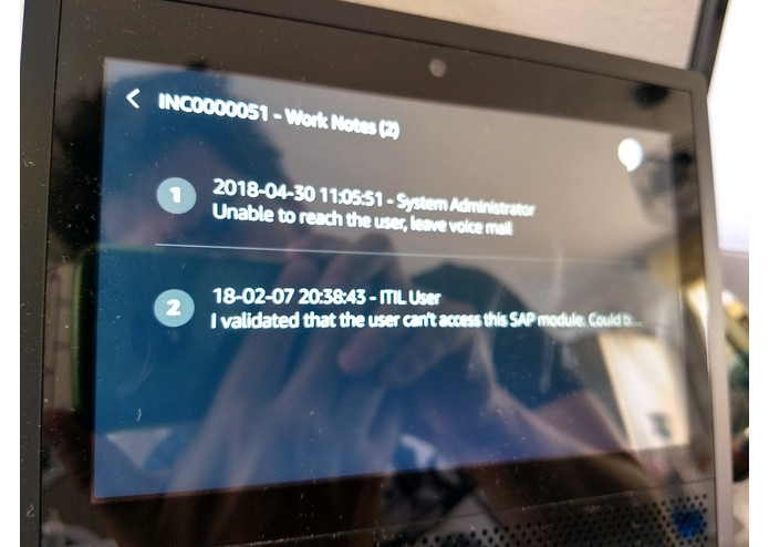Alexa Service-Now Voice Assistant – screenshot 2