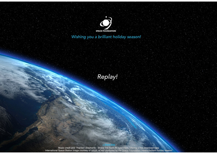 Space Foundation Holiday eCard 2014 – screenshot 3