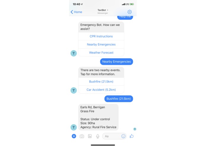 TextBot – screenshot 1