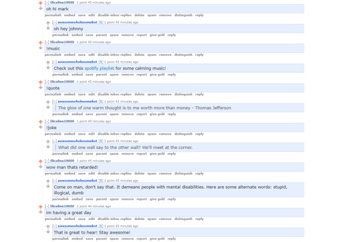AwesomeWholesomeBot – screenshot 1