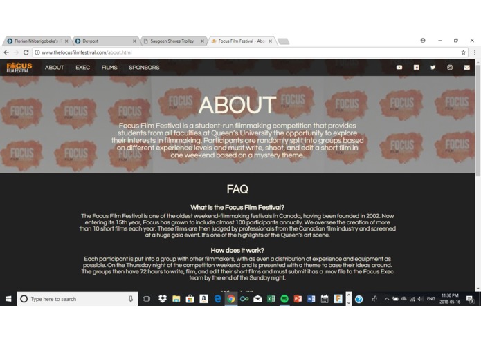 Web/IT for Film Festival (2016) – screenshot 1