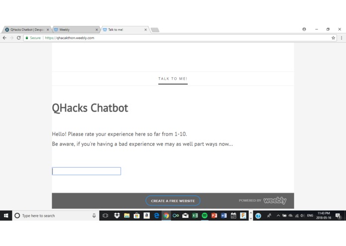 QHacks Chatbot – screenshot 1