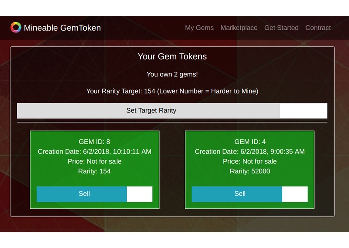 Mineable Gem Tokens – screenshot 1