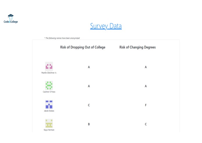 Code2College Risk Mitigation Tool (RMT) – screenshot 1
