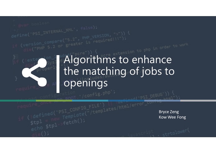 Algorithms to enhance the matching of jobs to openings – screenshot 1
