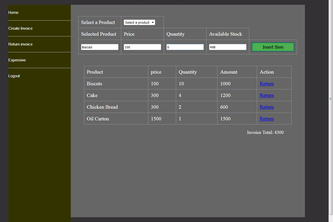 Web base Inventory managment system