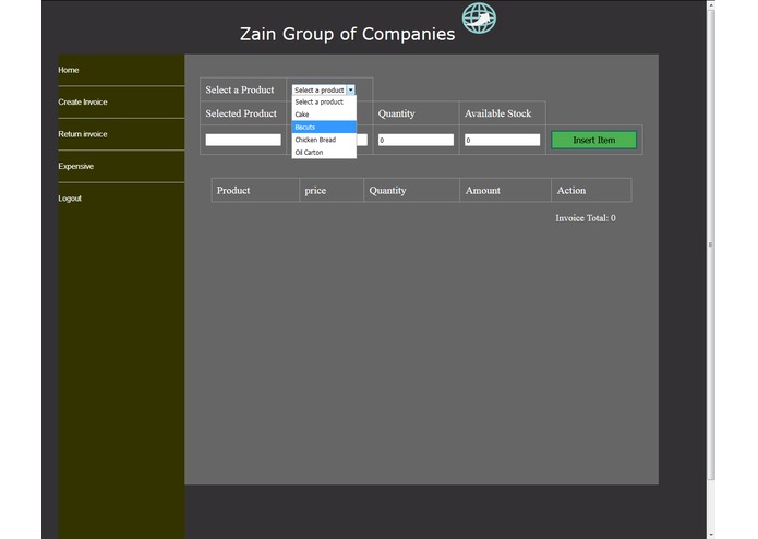 Web base Inventory managment system – screenshot 2