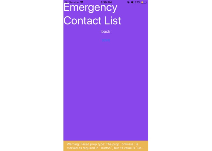 Emergency contact app – screenshot 1