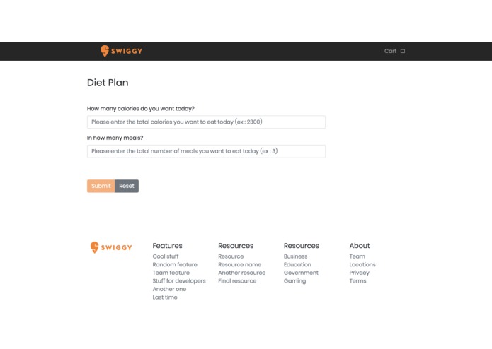 Nutrition based Meal Planner – screenshot 1