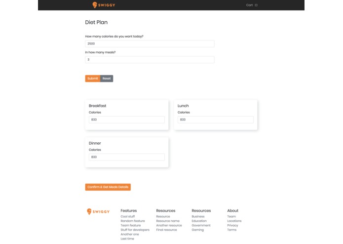 Nutrition based Meal Planner – screenshot 2
