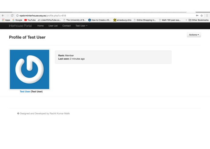 Interhouse event web registration system  – screenshot 8