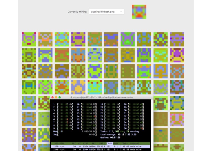 Vanity Blockie Miner – screenshot 1