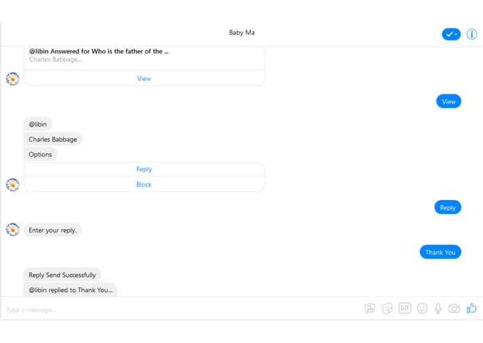 Baby ma (Messenger Bot) – screenshot 3