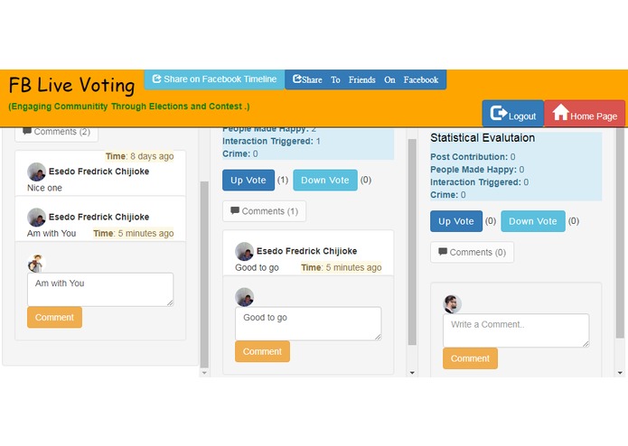  FB Users Contest  or Electoral  Page – screenshot 2