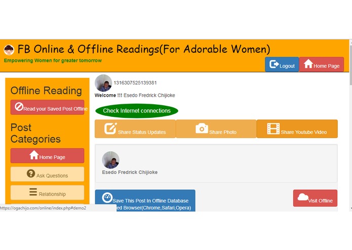 FB Online and Offline For Adorable Women – screenshot 1