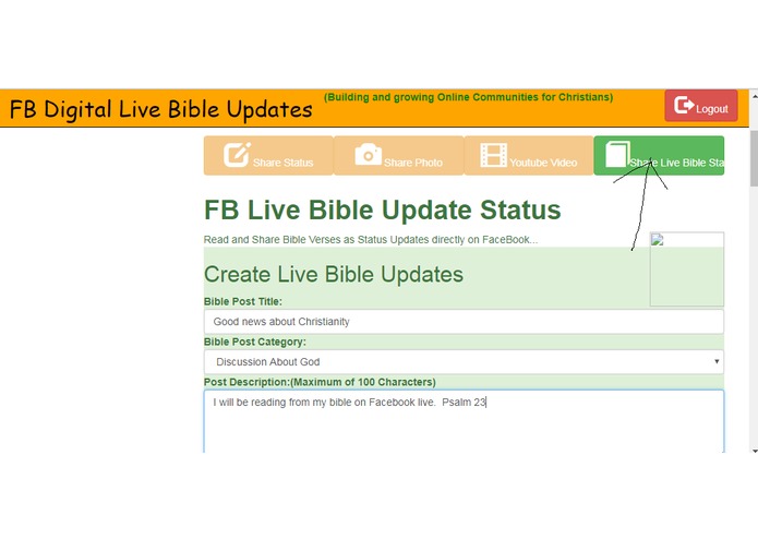 FB Live Bible Status Updates – screenshot 1