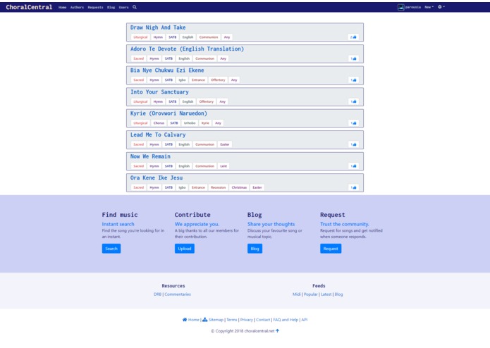 choralcentral – screenshot 2