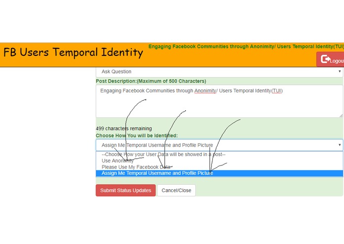 FB Users Temporal Identity and Anonimity – screenshot 3