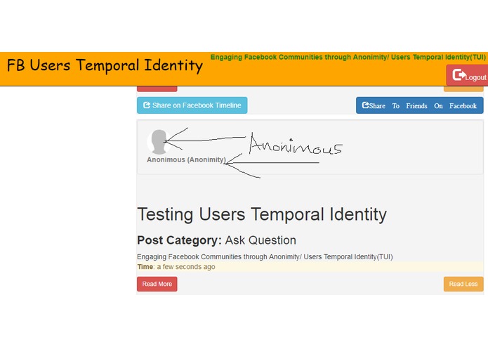 FB Users Temporal Identity and Anonimity – screenshot 4
