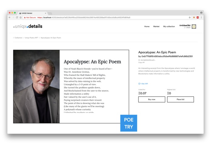 Blockchain Poetry Auction – screenshot 10