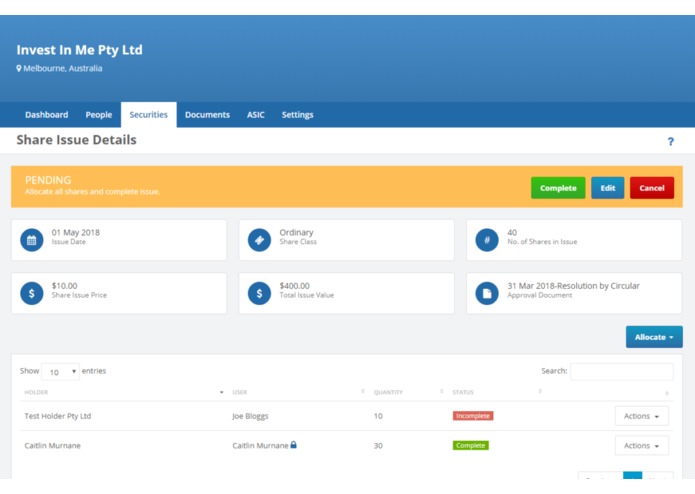 Equityspace – screenshot 4