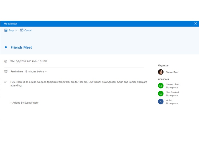 Event Finder – screenshot 4