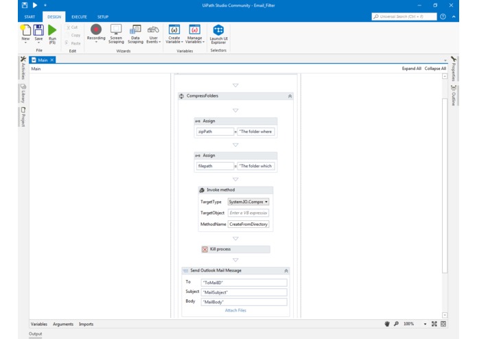 SendingFolderThroughMail  – screenshot 1
