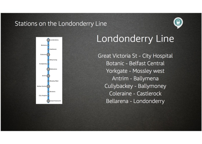 Translink train times in Northern Ireland – screenshot 2