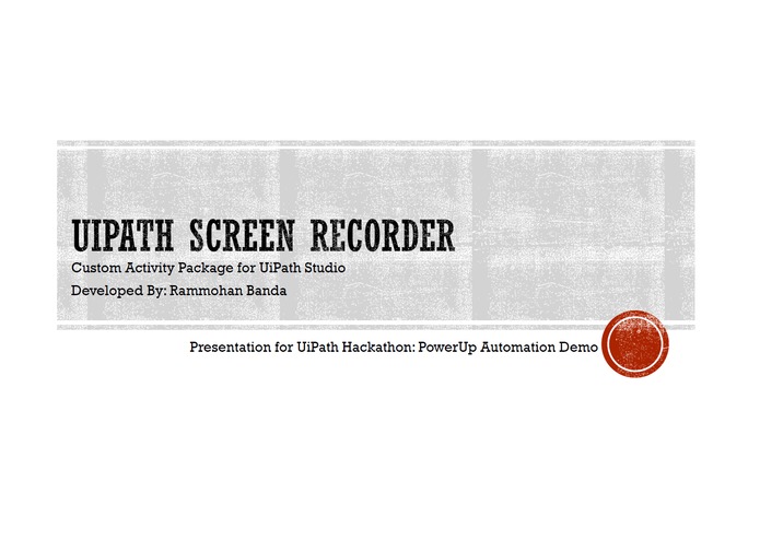 UiPath Screen Recorder – screenshot 1