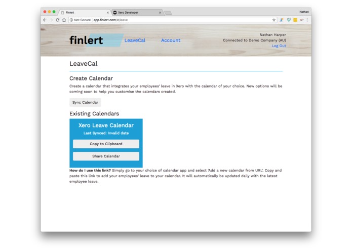 LeaveCal by Finlert – screenshot 1