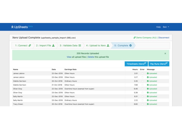 UpSheets: TimeSheet Upload – screenshot 4