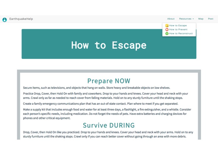EarthquakeHelp – screenshot 2
