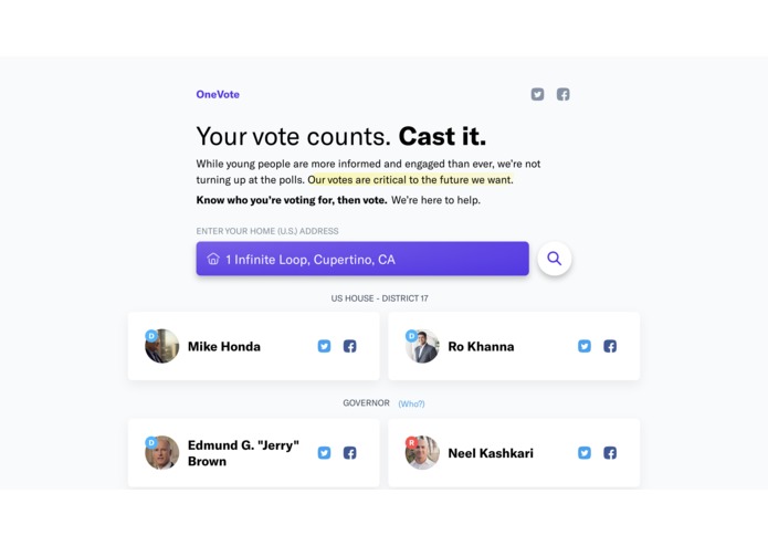 OneVote – screenshot 1