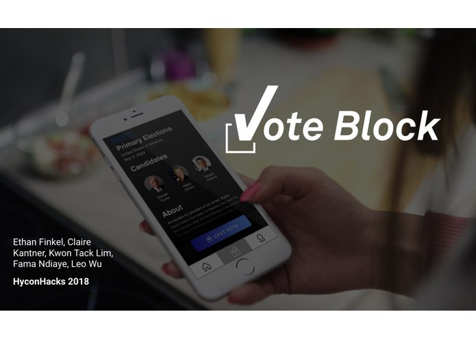 MAIN PROJECT Team 12: Vote Block made with Hycon – screenshot 1
