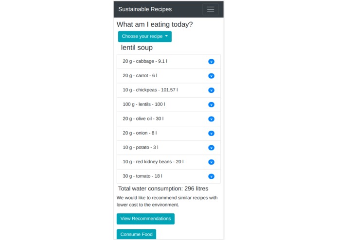 Sustainable Recipes – screenshot 5