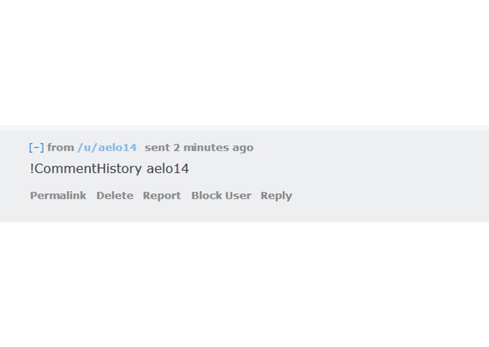 Comment Finding Reddit Bot – screenshot 2