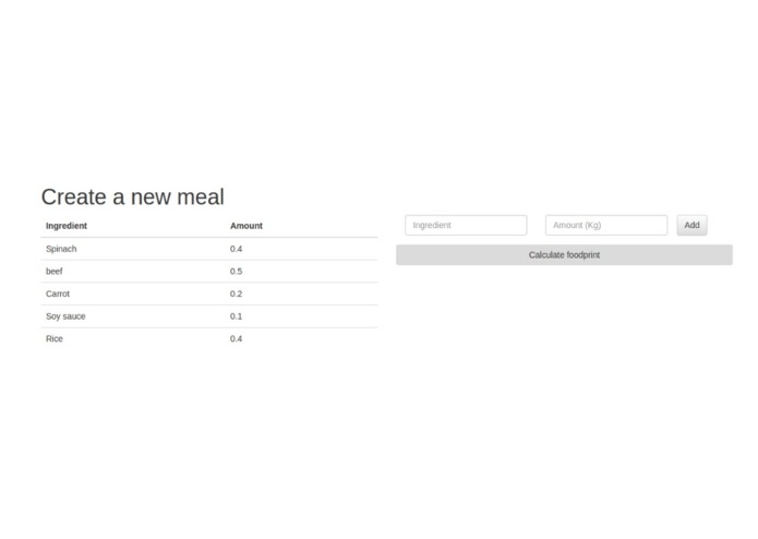 FoodPrint – screenshot 1