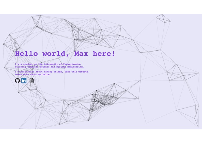 Personal Website – screenshot 1