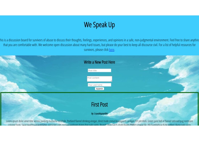 we_speak_up – screenshot 1