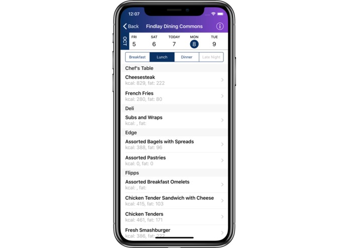 Dining@PSU – screenshot 2