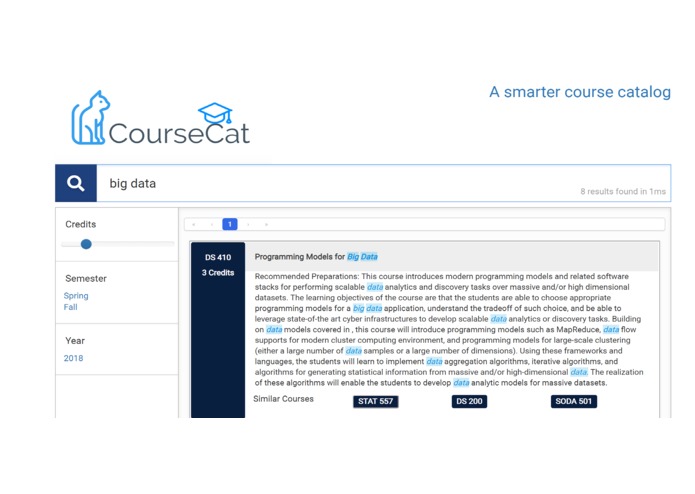 CourseCat: A smarter course catalog – screenshot 1