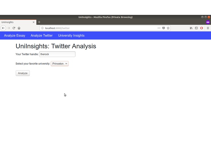UniInsights – screenshot 2